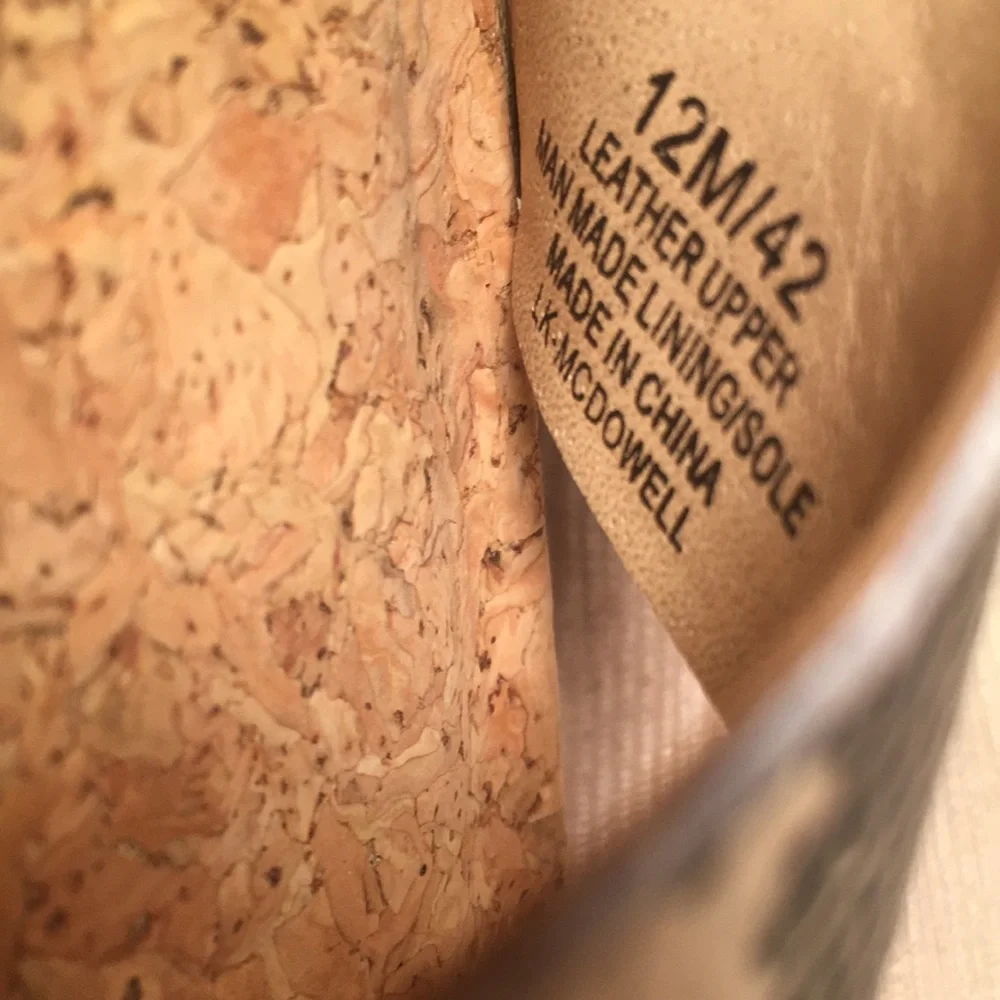 Lucky Brand NWOT cork wedge leather sandal